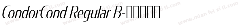 CondorCond Regular B字体转换